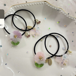 お花と蝶々のヘアゴム
