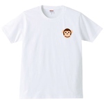 お猿さんTシャツ 猿　動物　tシャツ Tシャツ ワンポイント　かわいい　白　メンズ　レディース　キッズ
