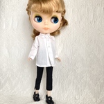  黒のクロップドパンツ　リカちゃん　ブライス　ピュアニーモ　22cmドール  ドール服　アウトフィット