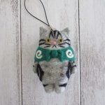 ふろしき猫ストラップ（アメショ）