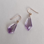ラベンダーアメジストの一粒ピアス/イヤリング