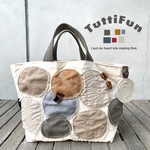 tuttifunグレーと茶色のmaru バッグ