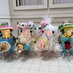 【ryumama1219様オーダー品💖✨】専用ページ　セキセイインコ3羽　羽衣セキセイインコ1羽　小物セット　あみぐるみ　インコ　セキセイインコ　羽衣セキセイインコ　編みぐるみ　インコグッズ　コトリサ