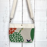 ☆小鳥柄生地と帆布のサコッシュ☆ショルダーバッグ☆エチノ