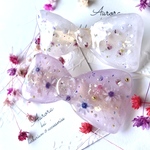 香織様専用　　リボンの形のヘアクリップ  ホワイト ピンクパープル