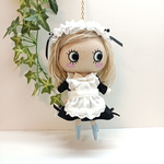 メイドカフェ風 黒のワンピース&エプロン&ヘッドドレス3点セット