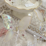 𓊆再販𓊇*⋆⸜𝐧𝐞𝐰⸝⋆*butterfly🦋ヘアクリップ🫧ピンク"バンスクリップ ヘアクリップ ジッケピン 蝶々 ちょうちょ アンティーク風 ゴールドミラー加工 ゴールドライン"