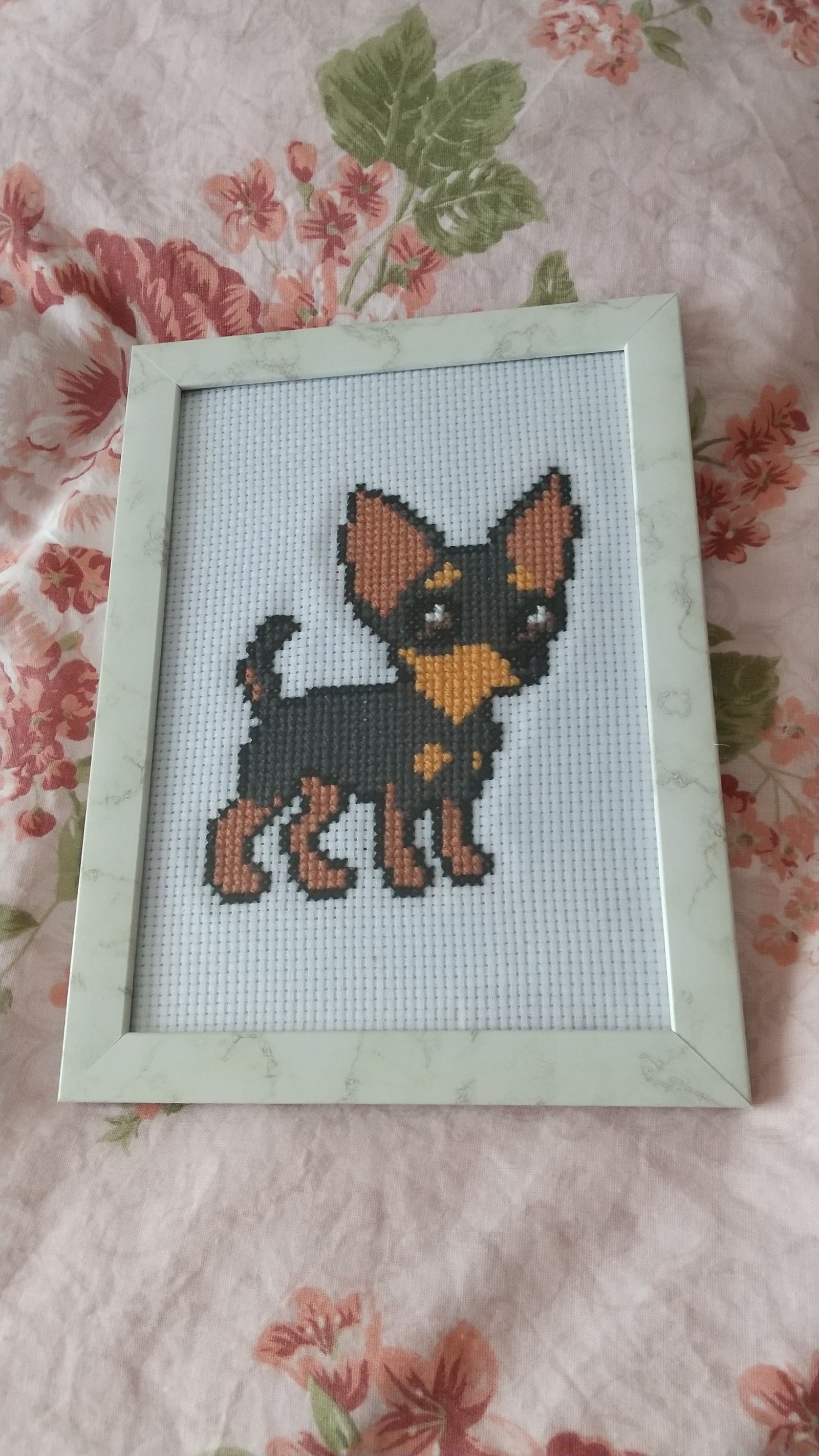木製フレーム刺繍額キッチン雑貨