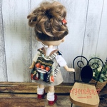 ☆THIERRY☆ドール用リュック スイーツラベル　共布ヘアピン