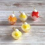 レモンかき氷のピアス  夏ピアス 夏イヤリング 食品サンプルピアス ミニチュアピアス