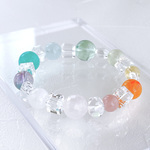 レインボーブレスレット✧丸玉タイプ・虹のブレスレット