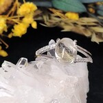 【１点もの】極上ルチルクォーツ×ジルコニアのジュエリーリング