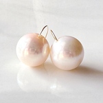 一点もの　k18 パール　フック　ピアス