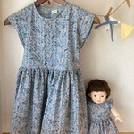 ぽぽちゃんとおそろいワンピースセット ⋈  ブルーグレー