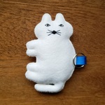 【再販】ブスなねこのキーホルダー【白玉ちゃん】