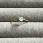bubble  ring … rainbow moonstone