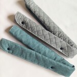 訳あり　お名前タグつき  水筒肩ひもカバー ズレが気にならない 超ロングタイプ   【デニム風／チェック】