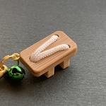 竹細工の下駄ストラップ【二本足】