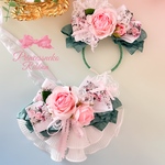 ペット　チョーカー&カチューシャセット🌹 Rose of Versailles💖グリーン⑤🎀robe🎀