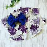 ★　Kさま　★【120】浴衣ワンピ ◎ 大輪菊・紫 ◎ 帯オプション