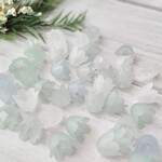 New！約100個★　スモークアクリルフラワー　寒色系