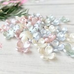 New！約100個★パールアクリルフラワー　カラー