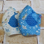 sale! キッズサイズ 立体マスク 2枚セット  ジンベイザメ