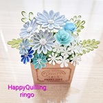可愛い♡紙のお花の部屋飾り　ペーパークイリング　枯れないお花　贈り物にも