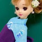 ドール用紫陽花ヘアピン