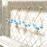 49%off☆SALE earring/ターコイズ マリンフープ