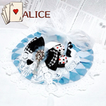 【Princess Collection👸】♠️🩵ALICE🩵♠️ボリュームアシンメトリーリボン《ロングケープ首輪》