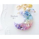 お花いっぱい❁︎お月様チャーム*:.＊ユニコーンカラー＊
