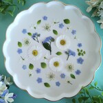 押し花素材164　小花のセット　花材　青　ホワイト　グリーンミックス