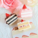 ショートケーキ♫ブローチ&ヘアクリップセット　フェイクスイーツ
