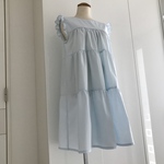 3段ふんわりティアード※ベージュ　白　黒