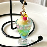 ミニチュア カラフルクリームソーダのチャームor 片方ピアス