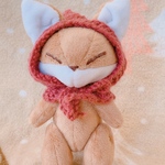 キツネの赤ずきんちゃん（茶色耳）