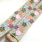 スマホショルダー　スマホストラップ　ショルダーストラップ　ネックストラップ　インド刺繍　花模様　30mm　30-003