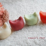 香り付き♪ふっくらほっぺの猫の顔型キャンドル★にゃんこ 芳香剤にも