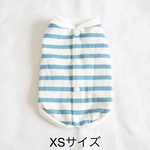 [犬服] XSサイズ 完成品 チワワ　　　　　　　　　　　マリンボーダー 天竺ニット バックオープン タンクトップ 