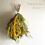 𓍯 𓄹 ࣪⊹香るミモザとハーブ&ユーカリのドライフラワースワッグ♢ドライフラワーガーランド♢ブーケ𓍯 𓄹 ࣪⊹
