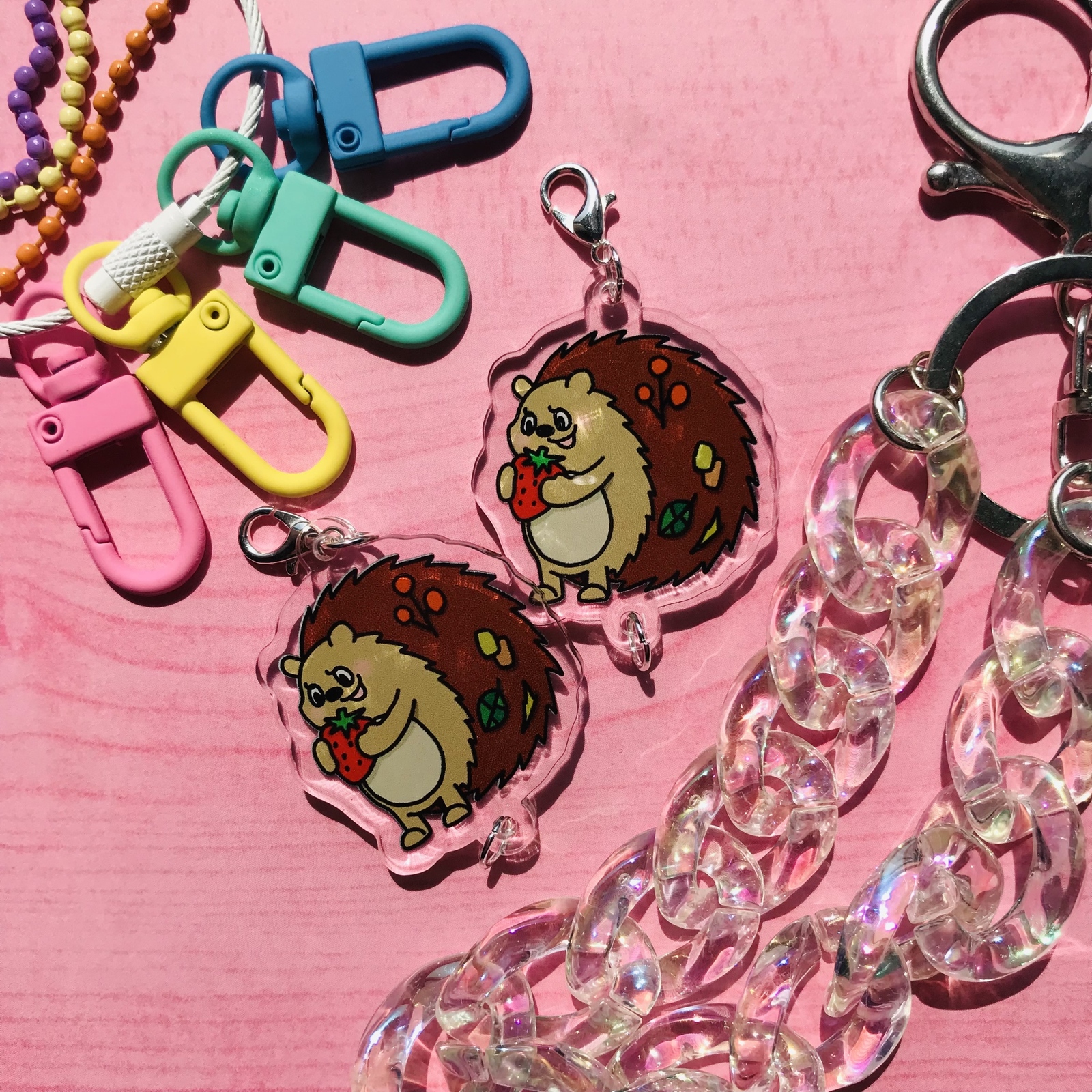 在庫なし　キーホルダー　ハリネズミ　【ギターハリちゃん】　ハンドメイド 在庫なし キーホルダー ハリネズミ 【ギターハリちゃん