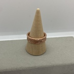  【全商品送料無料】銅リング　幅約5mm（ウチ　霜柄　オープンリング）