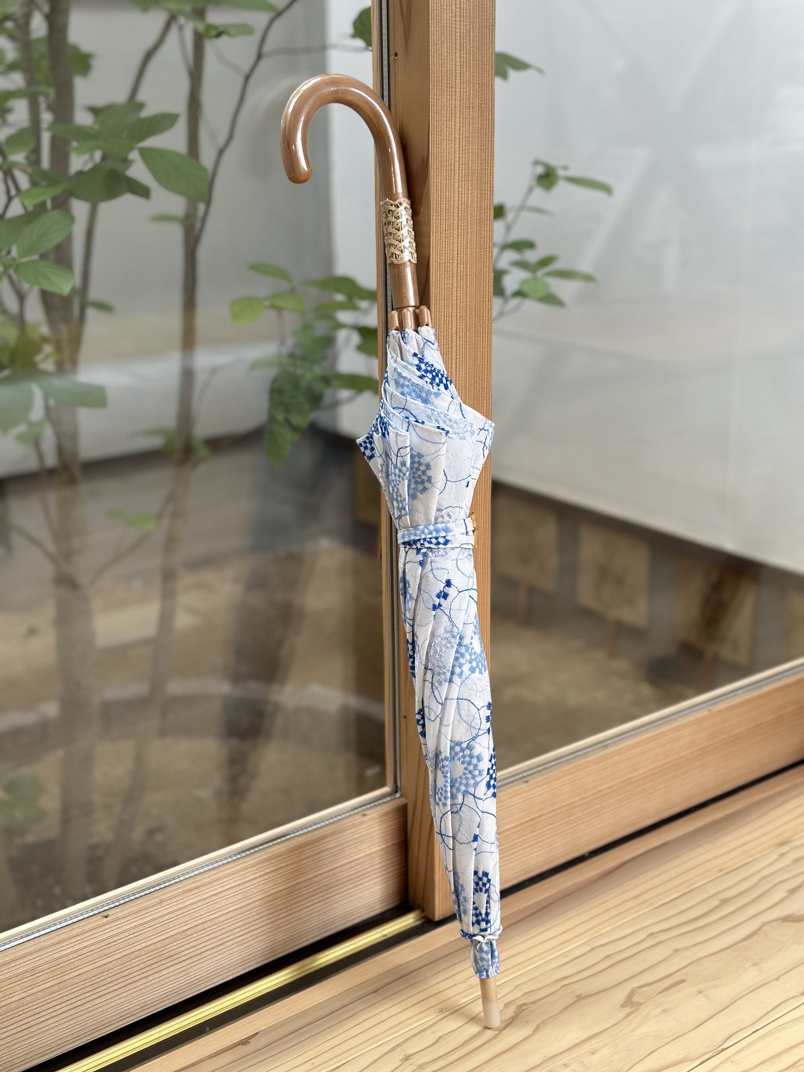 音の絵〜雨の花 日傘【ハンドメイド】