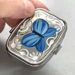 【ピルケース74 サマーブルー① 蝶々】 原画 昆虫