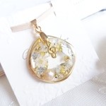 new⇝🎼 ﾘｰｽ型 ドライフラワー ネックレス Blue
