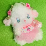 夢見る瞳のセンチメンタル姫🍼🐏💗小さなわたあめベビー羊♡ひつじぬいぐるみ♡ヒツジ　仔羊　ゆめかわいい♡baby 雑貨　ピンク色　ミニチュア　doll  人形　ドールハウス　ブライス       