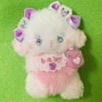 夢見る瞳のセンチメンタル姫🍼🐏💜小さなわたあめベビー羊♡ひつじぬいぐるみ♡ヒツジ　仔羊　哺乳瓶♡baby 雑貨　紫色　ミニチュア　doll  人形　ドールハウス　ブライス       お友達