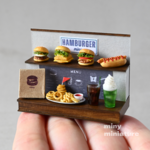 ハンバーガーセット※1/12サイズミニチュアフード