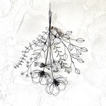 【受注制作】 2重花のスワッグ　花束　ワイヤーアート　ワイヤークラフト
